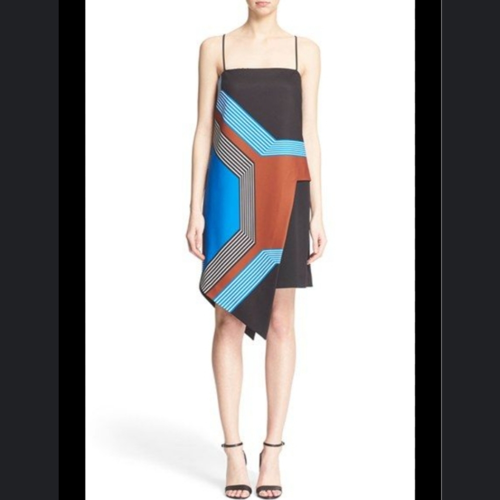 Milly Mia geometric asymmetrical dress - Picture 1 of 8